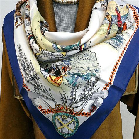 hermes scarf with golf|classic hermes scarf pattern.